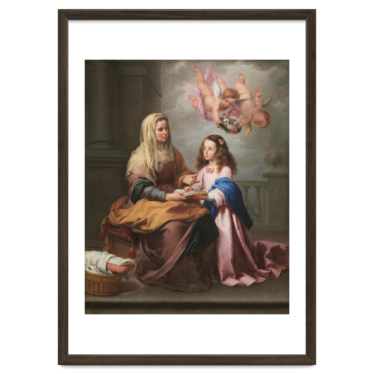 Bartolomé Esteban Murillo / 'Saint Anne with the Virgin', ca.  1655, Spanish School. VIRGIN MARY.