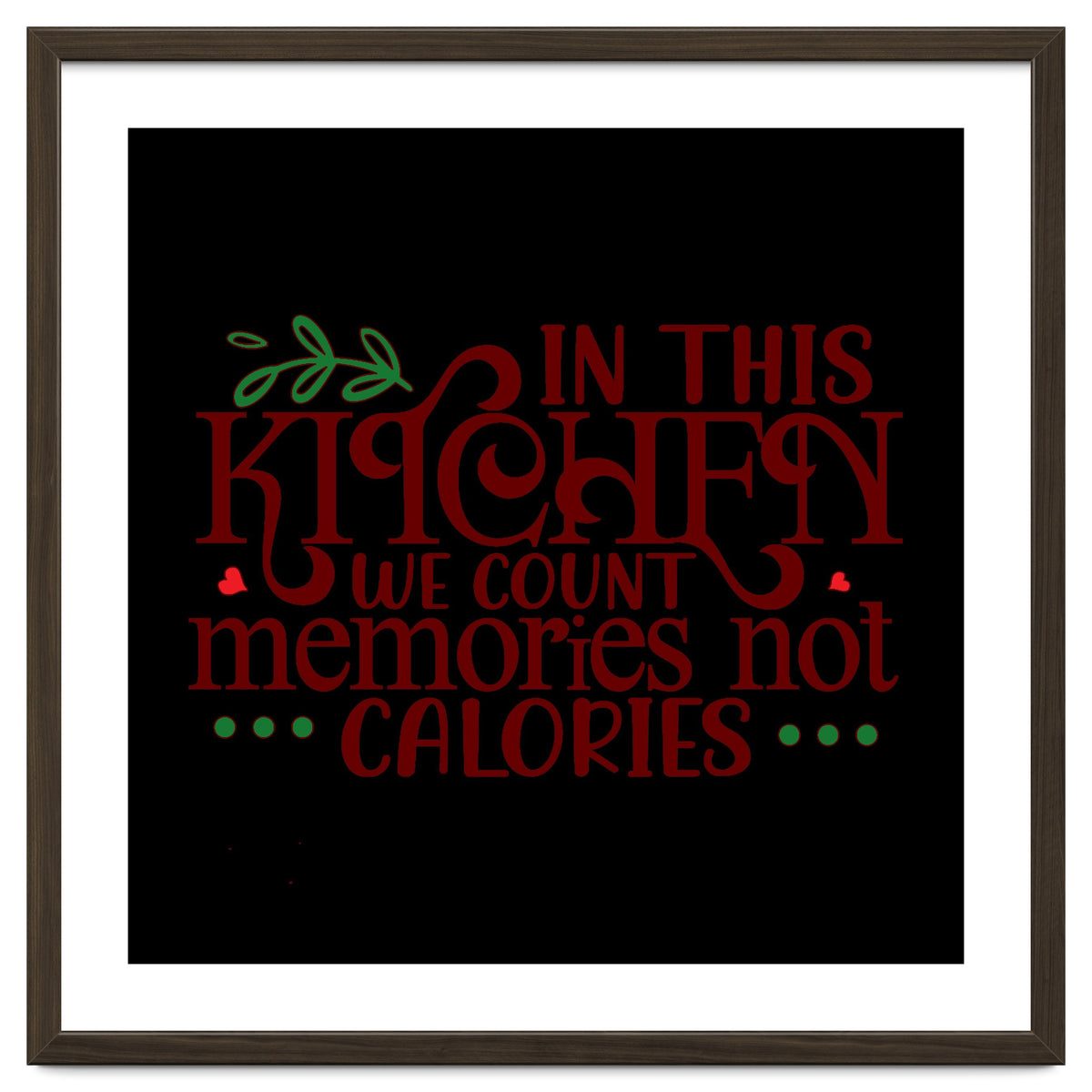 In This Kitchen We Count Memories Not Calories