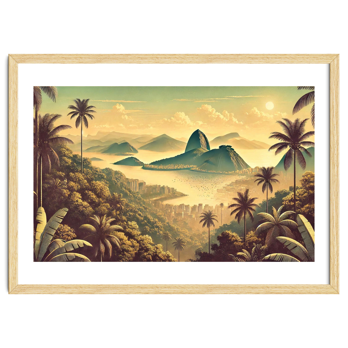 Vintage Brazil, Rio De Janeiro Tropics Poster