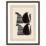Minimalist Cats In Black And White thumbnail