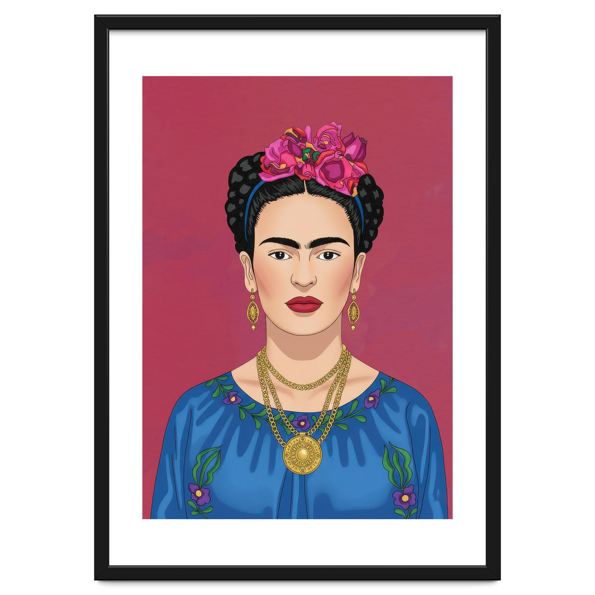 Frida Kahlo Portrait Illustration