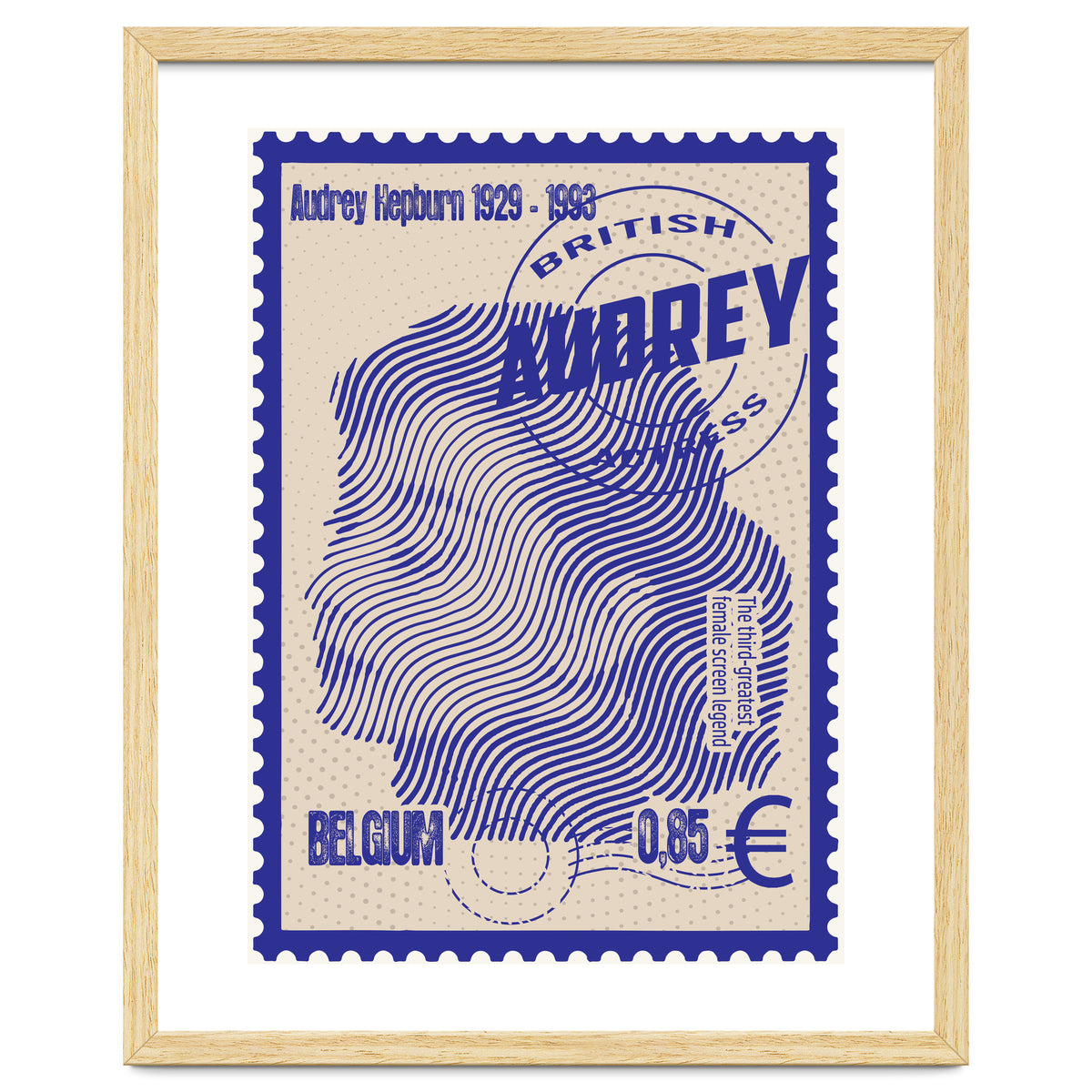 Audrey Hepburn Stamps Art
