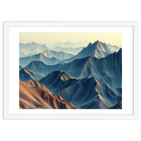 Hyper-Realistic Mountain Range Landscape Art