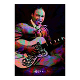 Jimmy Reed American BLues Musician Legend Colorful (Print Only) thumbnail