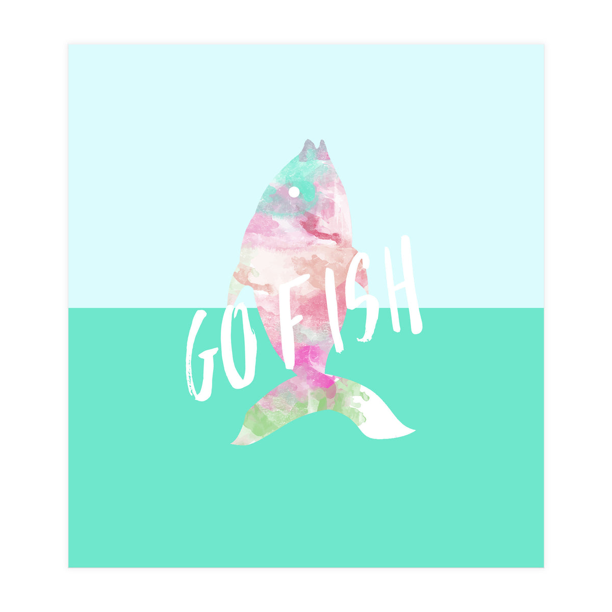 Go Fish With Quote (Print Only)
