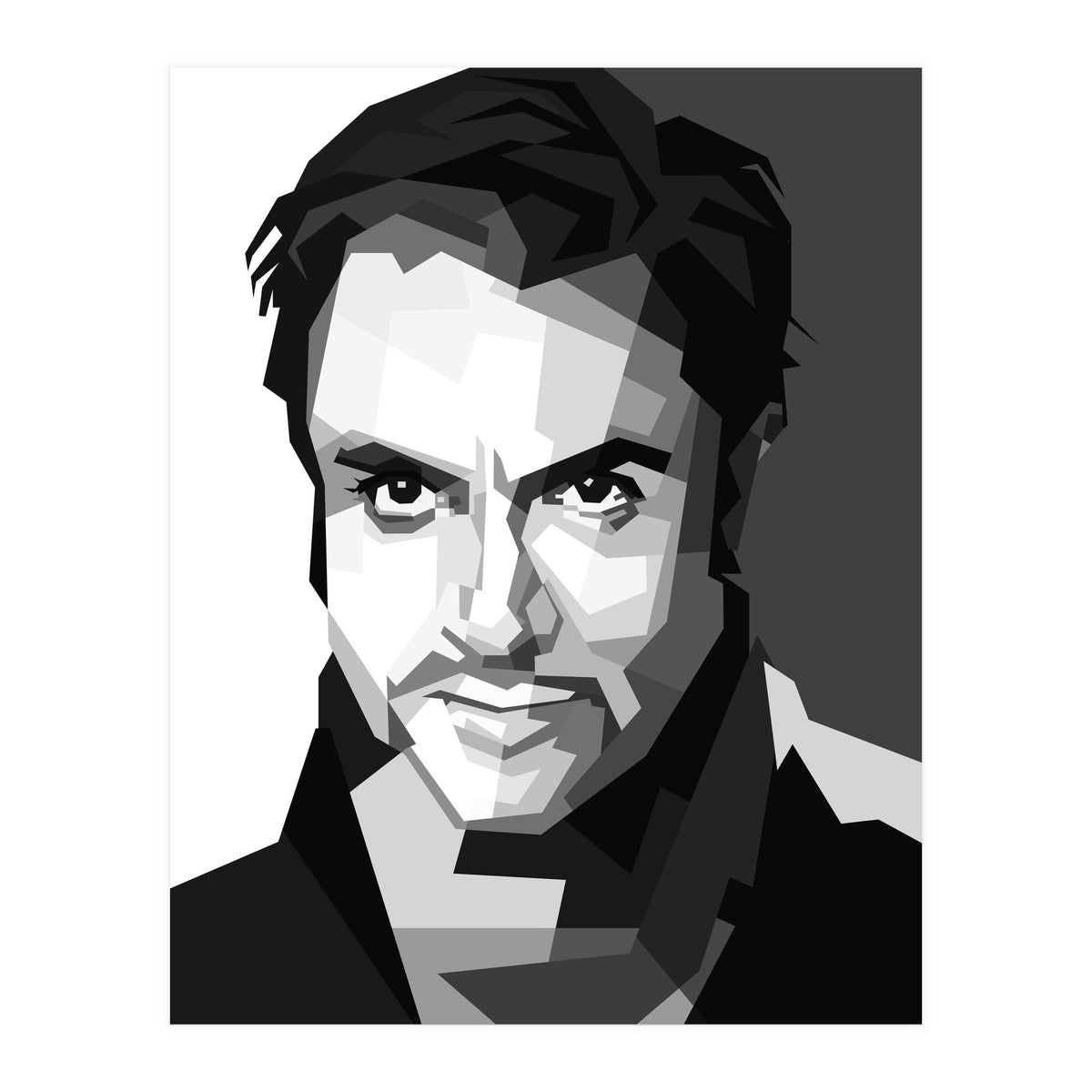 Simon Le Bon British Singer Black Illustration (Print Only)