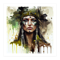 Ceremonial Druid Warrior Portrait (Print Only)