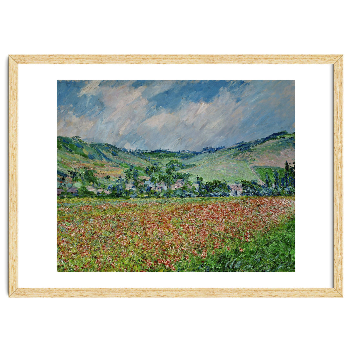 A field of poppies. Canvas.