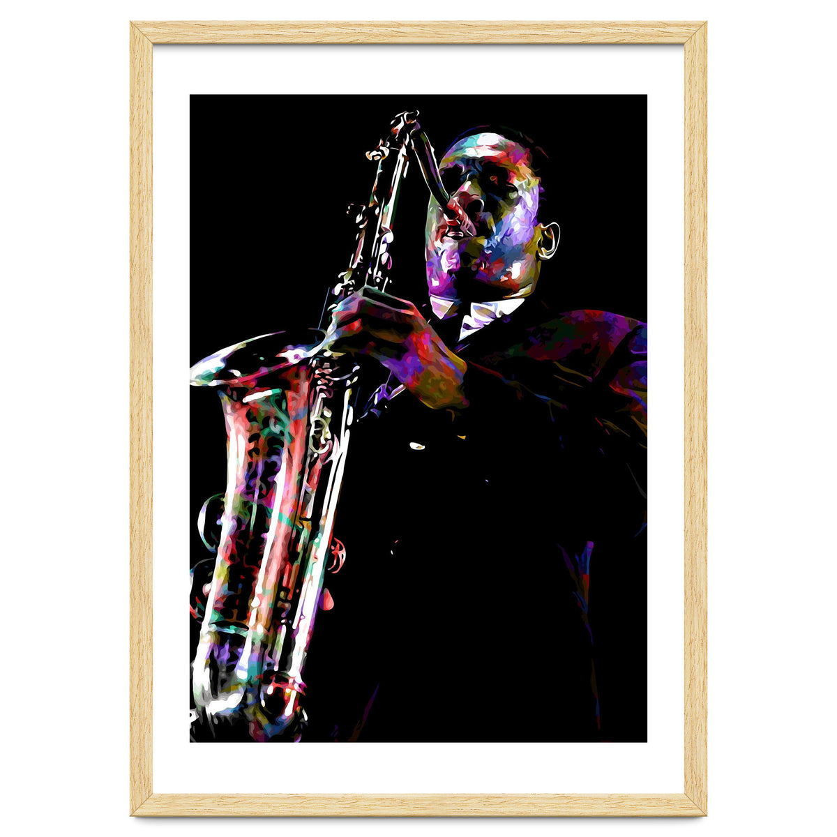 John Coltrane American Jazz Saxophonist Colorful