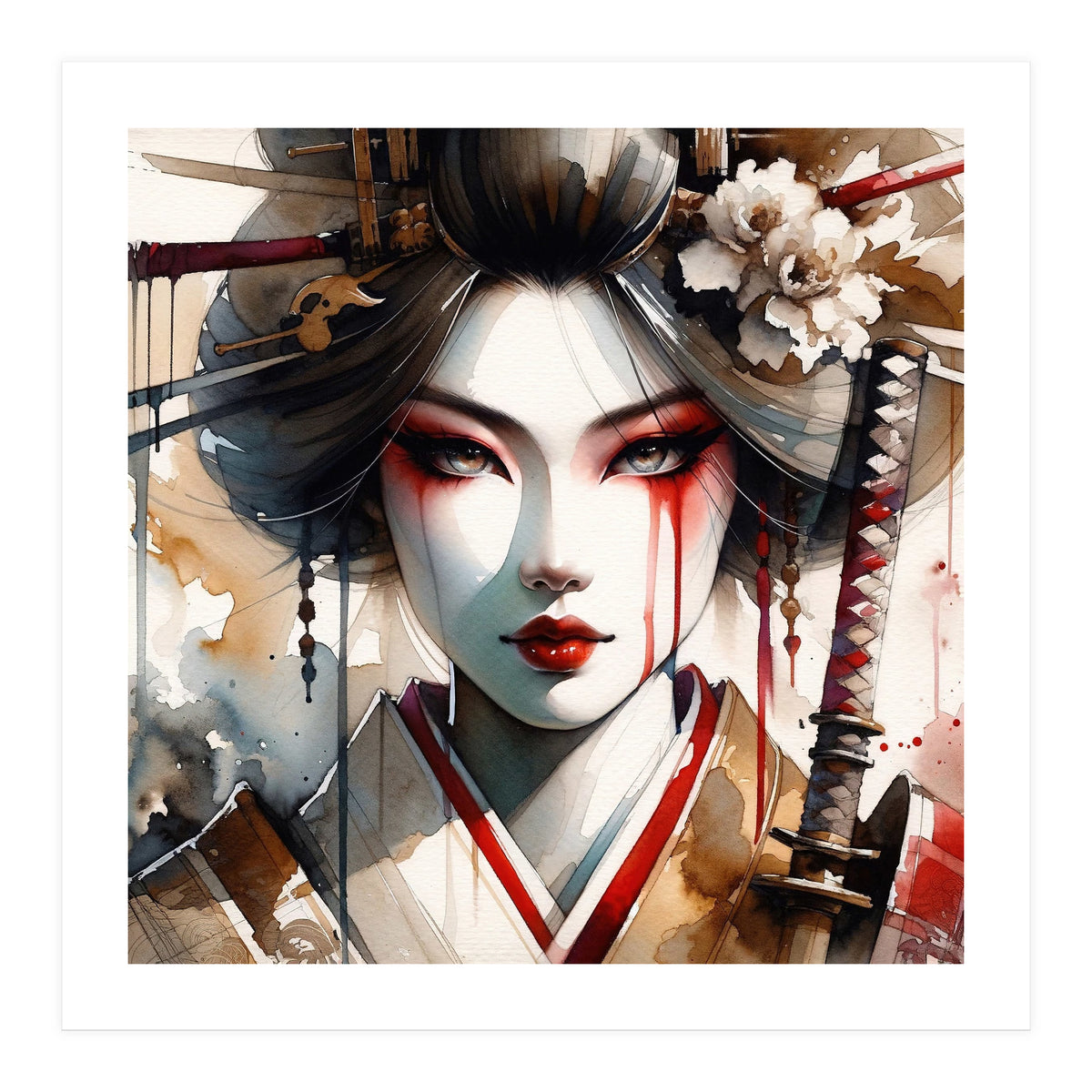 Katana Bloom Modern Geisha (Print Only)