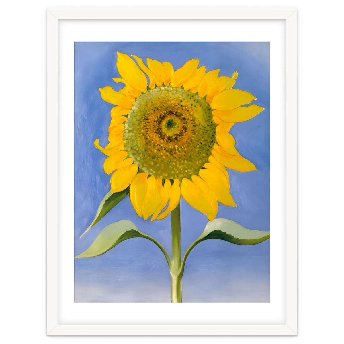 Georgia O’Keeffe – Sunflower, New Mexico (1935) | Bold Modernist Floral Painting Inspired by the American Southwest