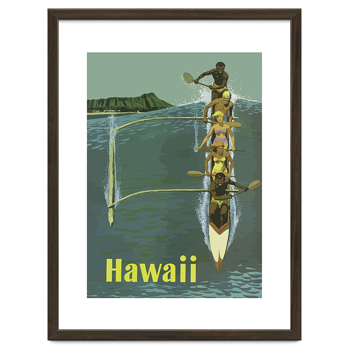 Hawaii, Boat a Big Wave