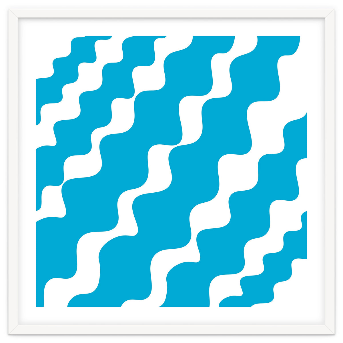 Slanting Blue Wavy Pattern