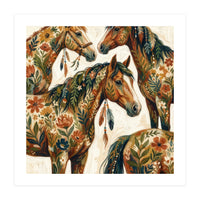 Rustic Horse Blossoms (Print Only)