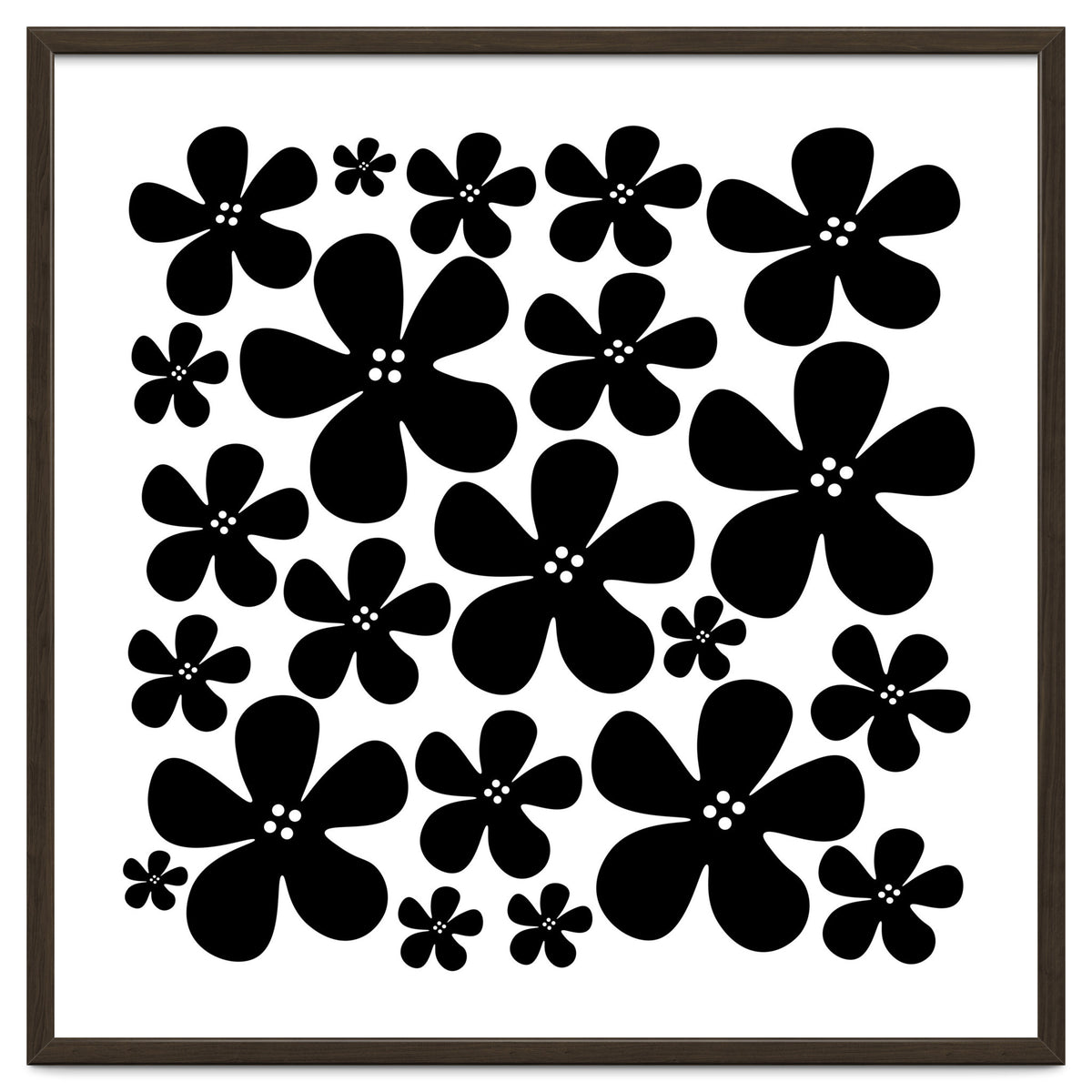 Black Flowers Pattern