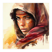 Watercolor Tuareg Woman #5 (Print Only)