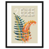 Calendar 2025 colorful fern leaves thumbnail