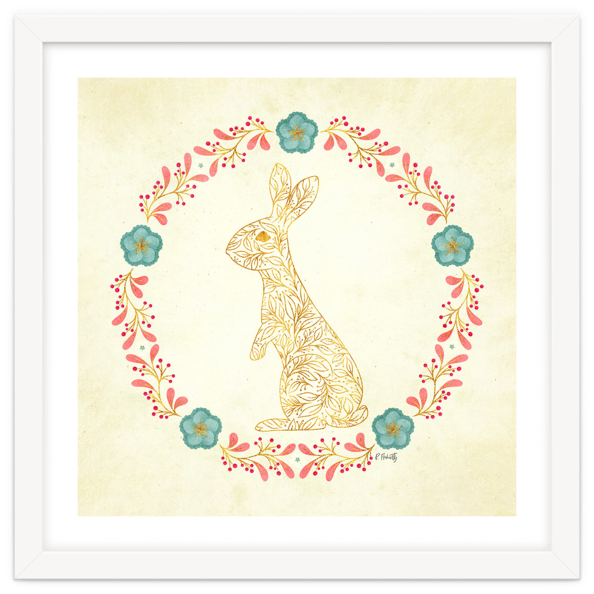 Floral Rabbit Wreath