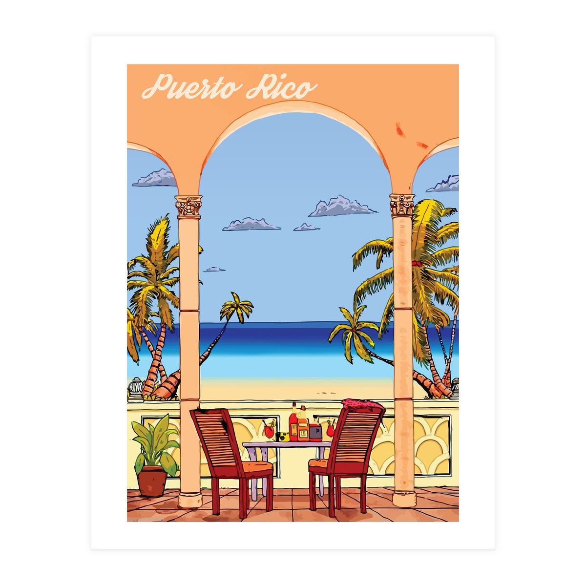 View on Puerto Rico Coast (Print Only)