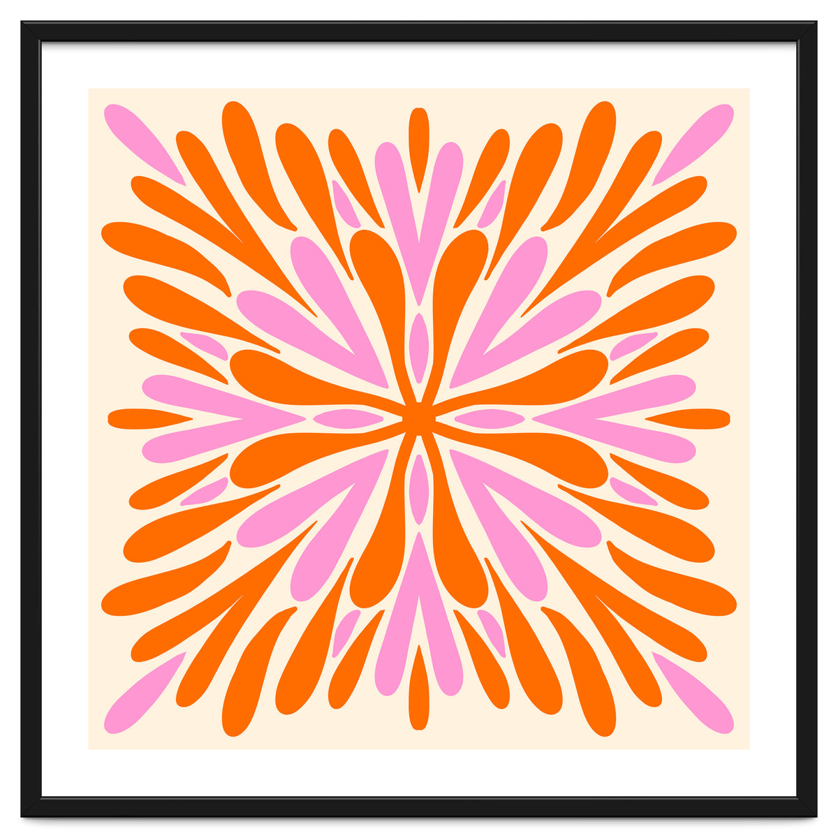 Symmetry Petals - pink and orange
