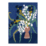 Floral contemporary still life dark blue (Print Only) thumbnail