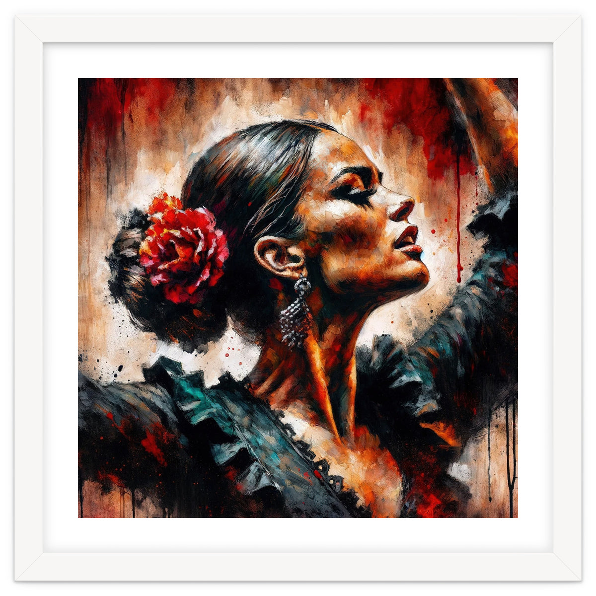 Watercolor Flamenco Dancer #5