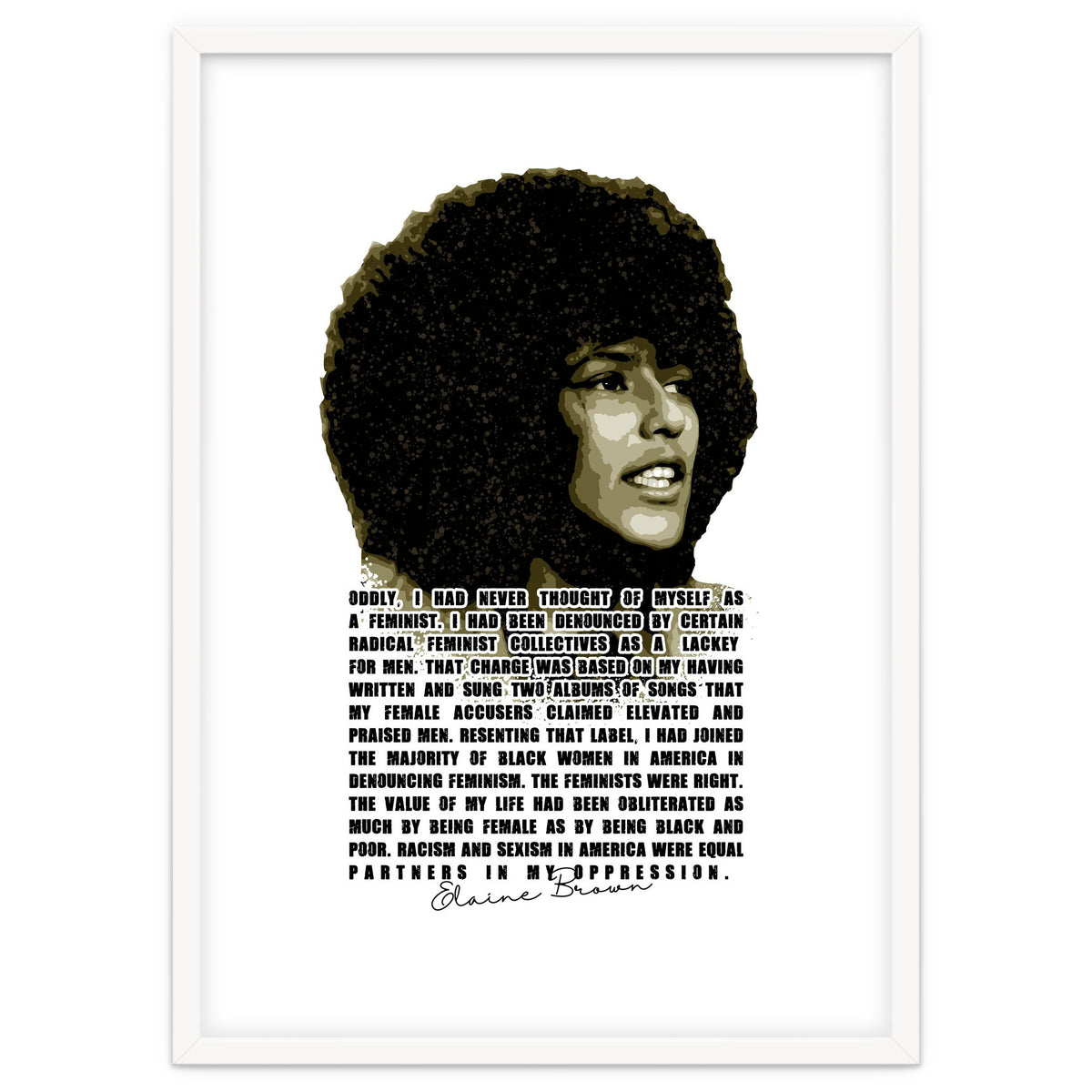 Elaine Brown American Prison Activist Legend in Vintage Quotes