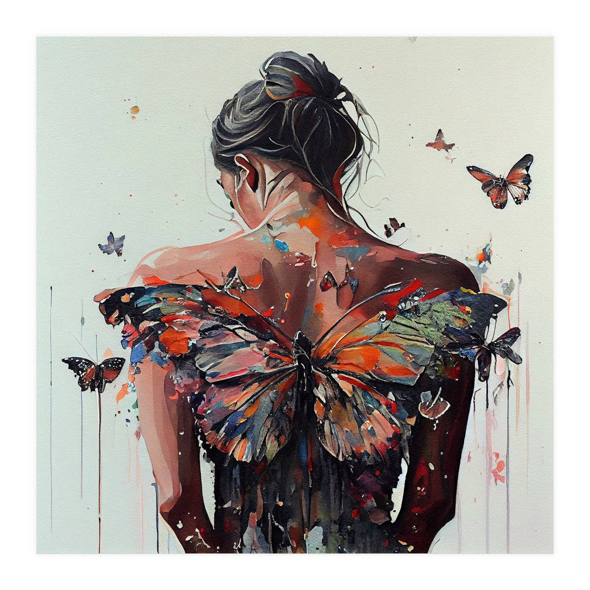 Powerful Butterfly Woman Body #5 (Print Only)