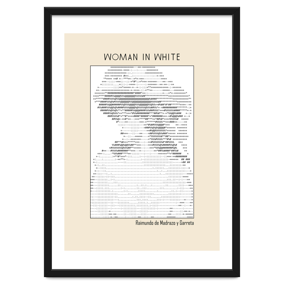 Woman In White – Raimundo De Madrazo Y Garreta (ascii Art)