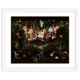 Juan de Arellano / 'Garland of Flowers with Landscape', 1652, Spanish School. thumbnail