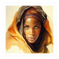 Watercolor Tuareg Woman #11 (Print Only)