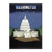 Washington, White House at Night (Print Only)