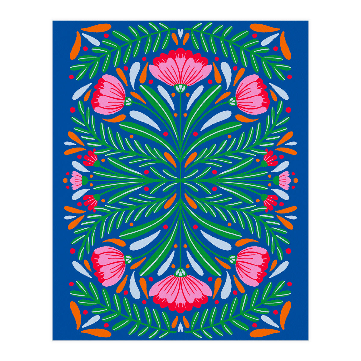 Bold Symmetrical Flowers (Print Only)