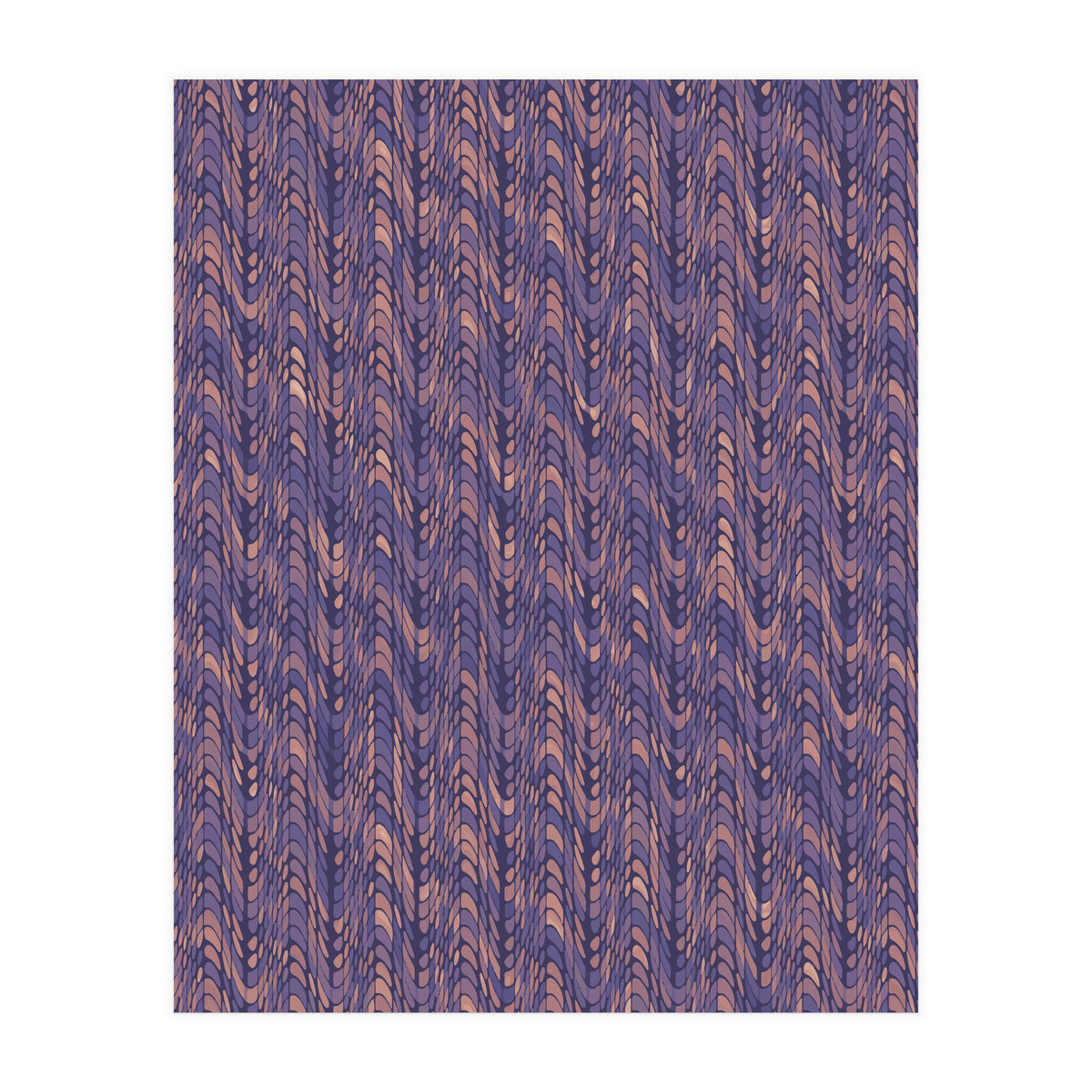 End Of Silence, Dark Purple Neutral Graphic Design, Eclectic Texture Pattern (Print Only)
