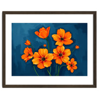 Orange Blue Flower