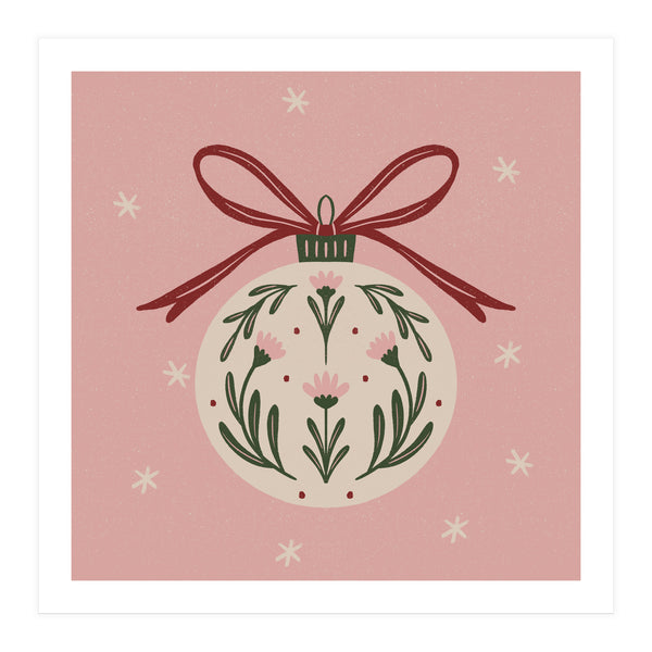 Christmas Flower Globe (Print Only)