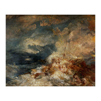 Joseph Mallord William Turner / 'Fire at Sea', c. 1835, Oil on canvas, 171 x 220 cm. (Print Only)