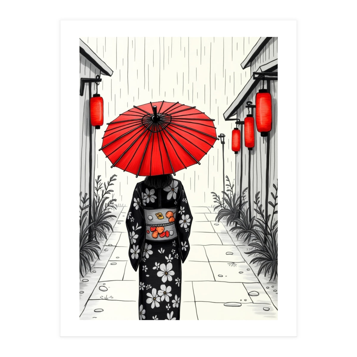 Red Umbrella (Print Only)