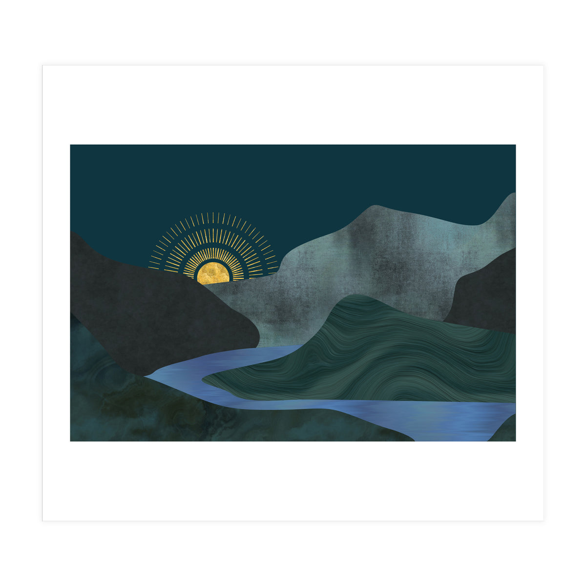 Abstract Landscape Sunrise (Print Only)