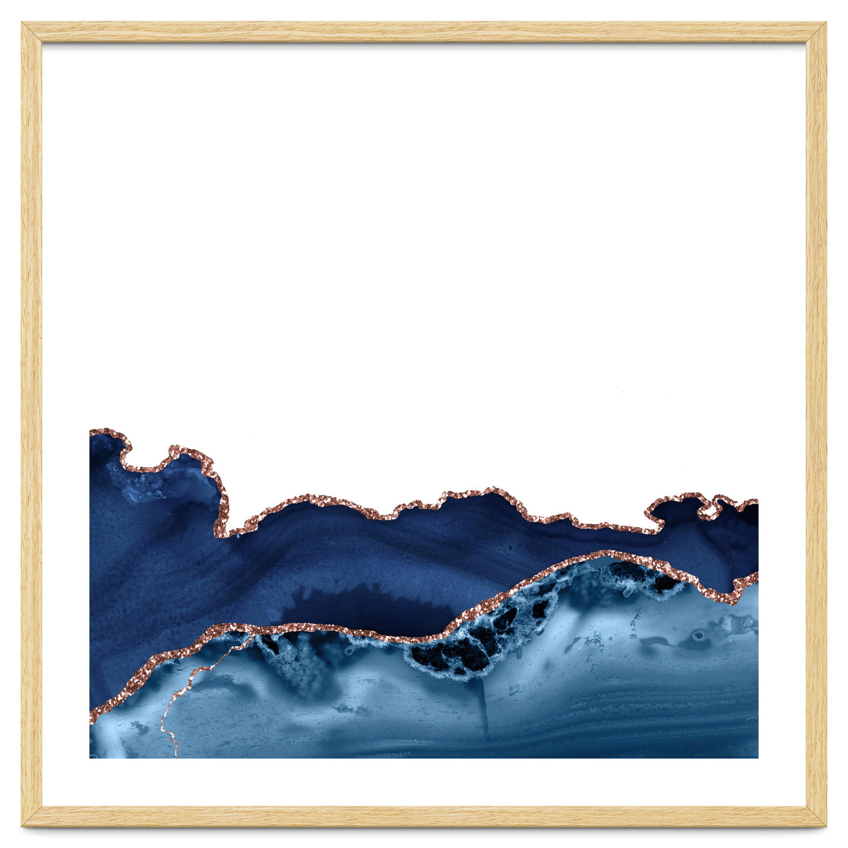 Navy & Rose Gold Agate Texture 26