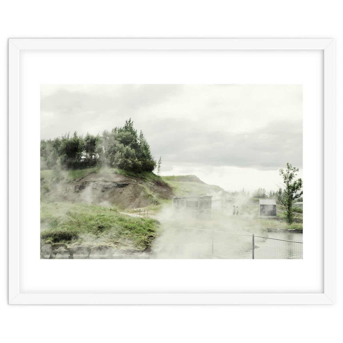 A natural hot spring landscape where steam rises - Iceland