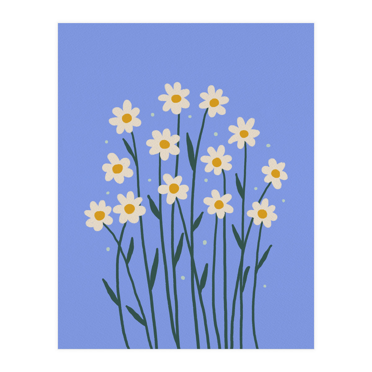 Simple Daisies - periwinkle (Print Only)