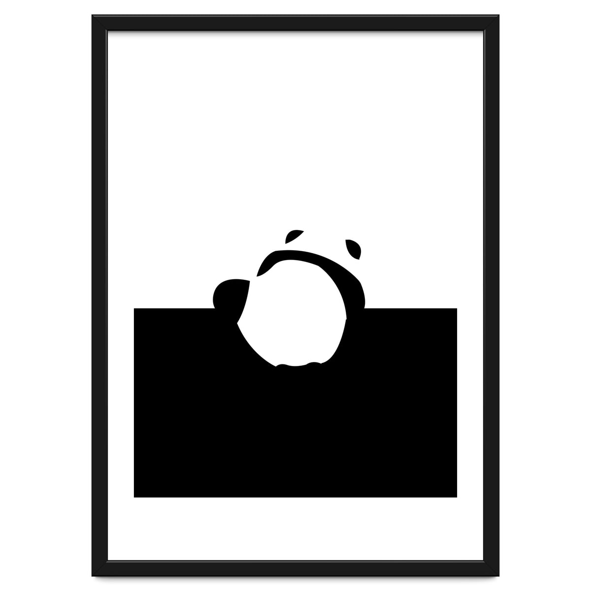 Find Your Feet, Panda Abstract Monochromatic Black & White, Wildlife Animals Cute Eclectic Bohemian Pets