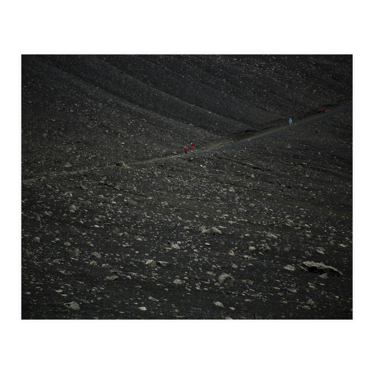 Kids running down from the volcano - Iceland  (Print Only)