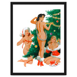Three Beautiful Women Decorating a Christmas Tree thumbnail