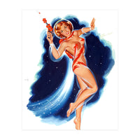 Pinup Astronaut Girl (Print Only)