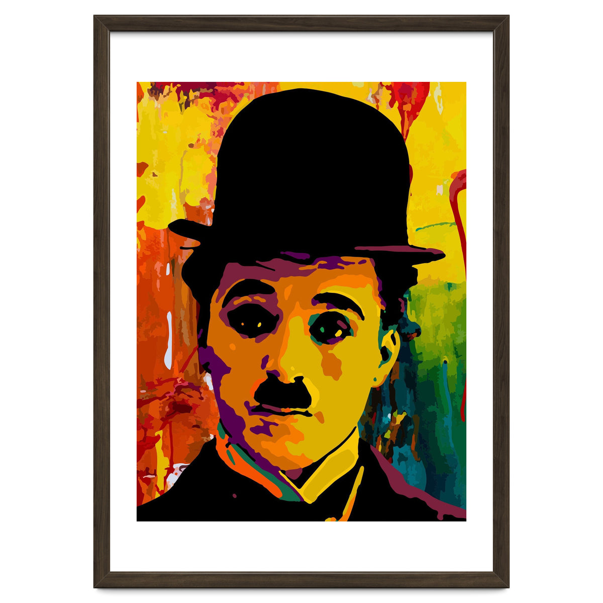 Charlie Chaplin Colorful Abstract Art