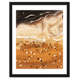 Coffee Beach, Ocean Sea Beachy Tropical Summer, Travel Painting Nature Landscape Waves People Sand thumbnail