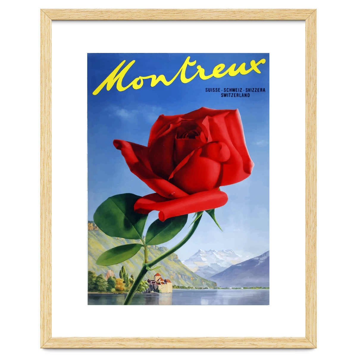 Red Rose on Montreux, Switzerland