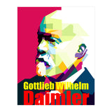 Gottlieb Daimler Pop Art WPAP (Print Only) thumbnail